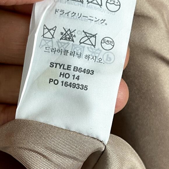 J. Crew Melton Wool Blend Pea Coat Women 4T 4 Tall Beige Lined Classic Preppy - Picture 9 of 16